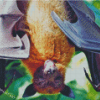 Golden Crowned Flying Fox Animal Diamond Painting