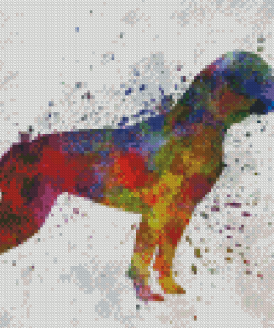 Colorful Abstract American Bulldog Diamond Painting