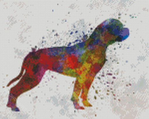 Colorful Abstract American Bulldog Diamond Painting