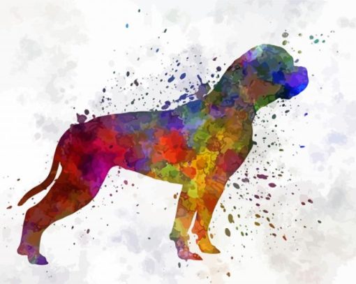 Colorful Abstract American Bulldog Diamond Painting