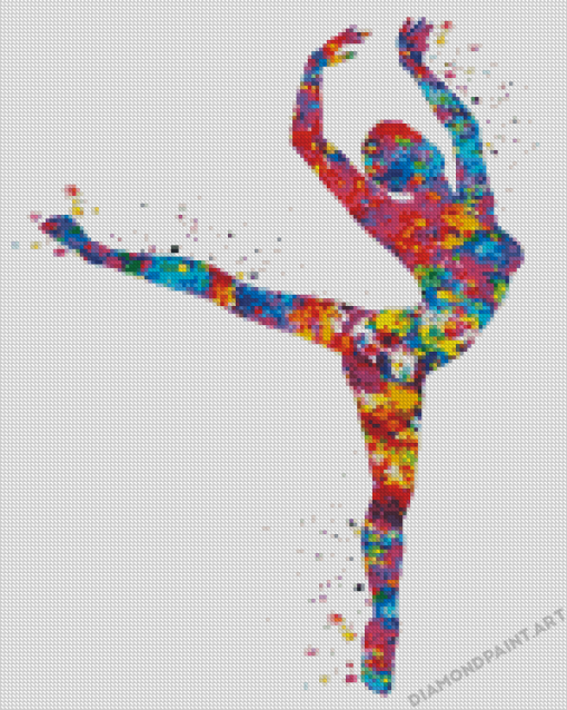 Colorful Lyrical Dancer Art Diamond Painting