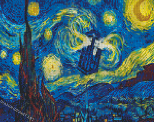 Dr Who Starry Night Diamond Painting