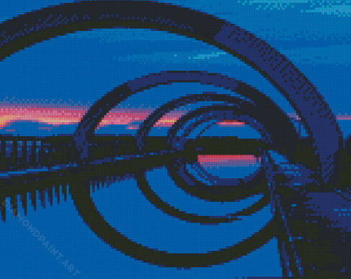 Falkirk Wheel Night Time Diamond Painting