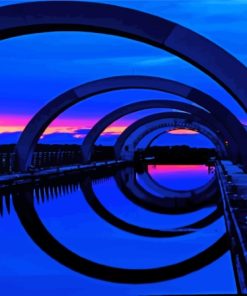 Falkirk Wheel Night Time Diamond Painting