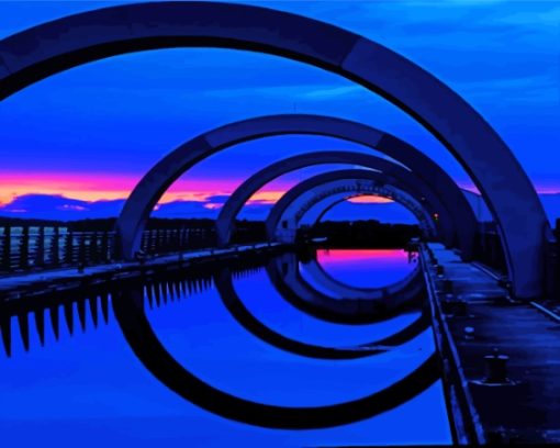 Falkirk Wheel Night Time Diamond Painting