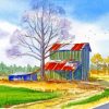 Farm tobacco Barn Art Diamond Painting