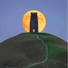 Glastonbury Tor Silhoutte Diamond Painting