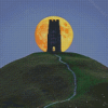 Glastonbury Tor Silhoutte Diamond Painting