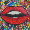 Graffiti Lips Diamond Painting