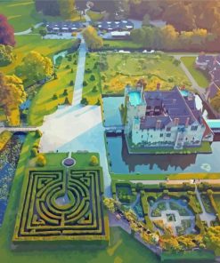 Hever Castle Overhead View Diamond Painting