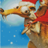 Ice Age Scrat Santa Diamond Painting