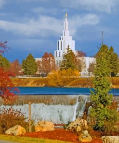 Idaho Falls Temple Usa Diamond Painting