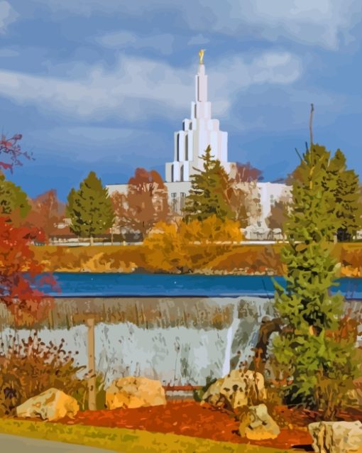 Idaho Falls Temple Usa Diamond Painting