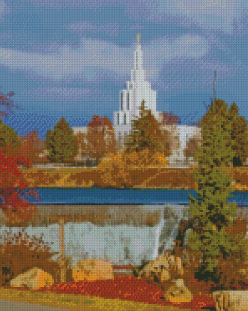 Idaho Falls Temple Usa Diamond Painting