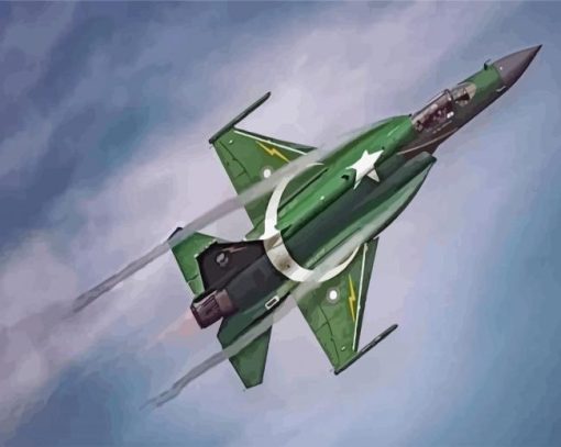 JF17 Fighter Jet Diamond Painting