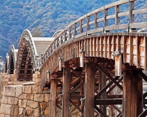 Japan Kintai Arch Bridge Diamond Painting