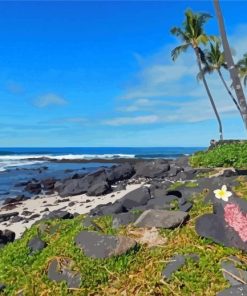 Kailua Kona Beach Rocks Diamond Painting