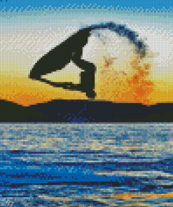 Man Jumping With Jet Ski Diamond Painting