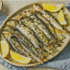 Moroccan Baked Sardines Fish Diamond Painting