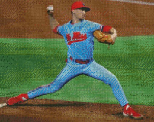 Ole Miss Rebels Baseballer Diamond Painting