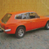 Orange Reliant Scimitar Car Diamond Painting