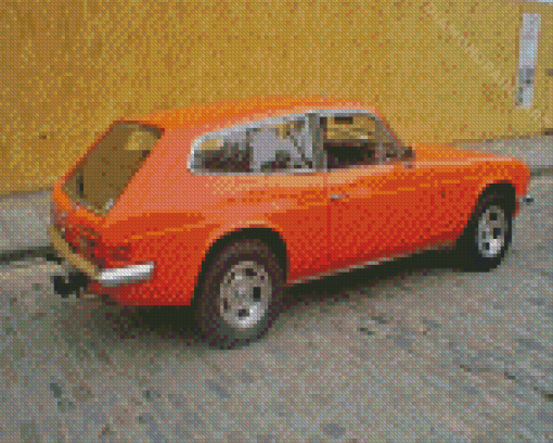 Orange Reliant Scimitar Car Diamond Painting