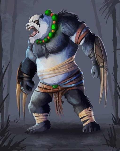 Panda Warrior Diamond Painting