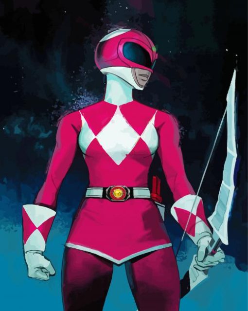 Pink Power Rangers Character Diamond Painting