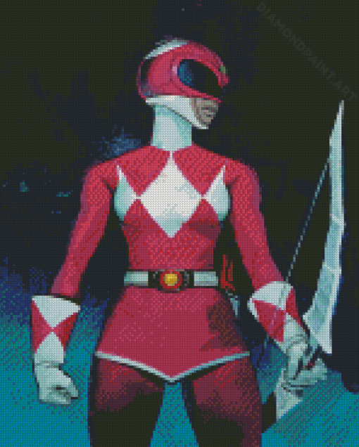 Pink Power Rangers Character Diamond Painting