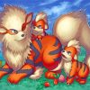 Pokemon Arcanine Family Diamond Painting