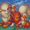 Pokemon Arcanine Family Diamond Painting