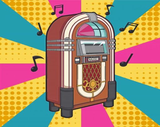 Pop Art Jukebox Diamond Painting