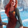 Red Haired Woman Diamond Painting