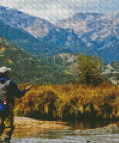 Rocky Mountain Fishing Diamond Painting