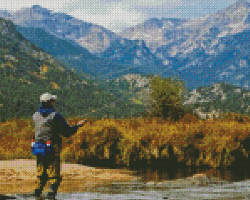 Rocky Mountain Fishing Diamond Painting