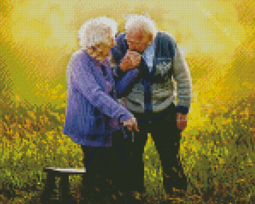 Romantic Old Couple Diamond Painting