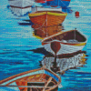 Rustic Boats On Lake Diamond Painting