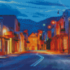 Santa Fe Streets At Night Diamond Painting