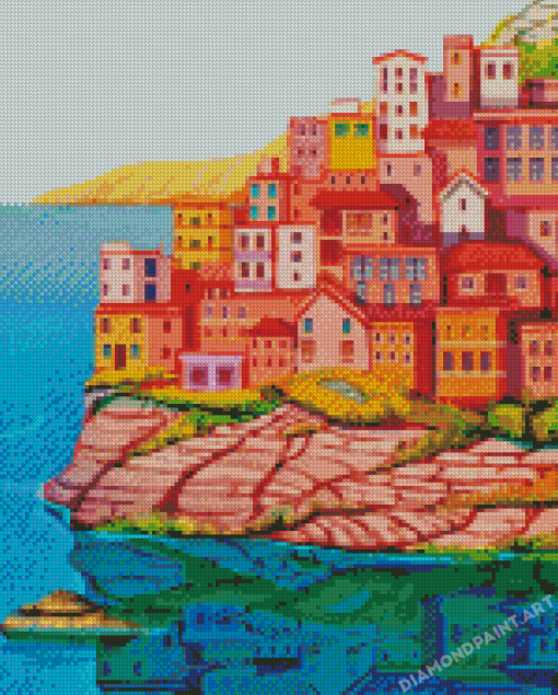 Sardinia Buildings Art Diamond Painting