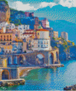 Sardinia Island Buildings Diamond Painting