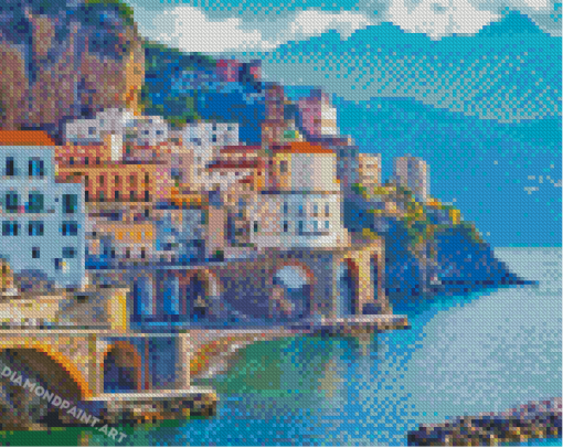 Sardinia Island Buildings Diamond Painting