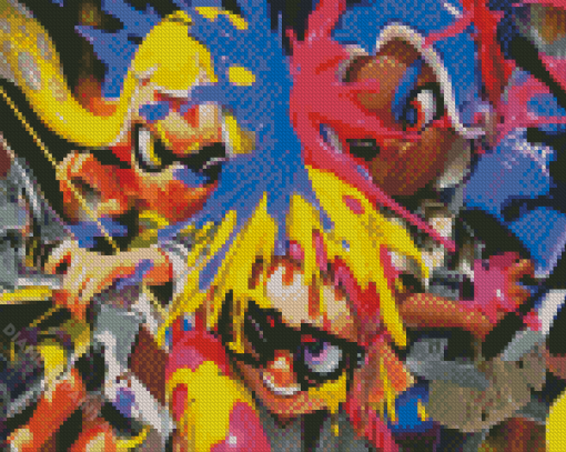 Splatoon 3 Shooter Video Game Diamond Painting