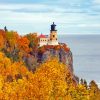 Split Rock Lighthouse Minnesota Snow Diamond Painting