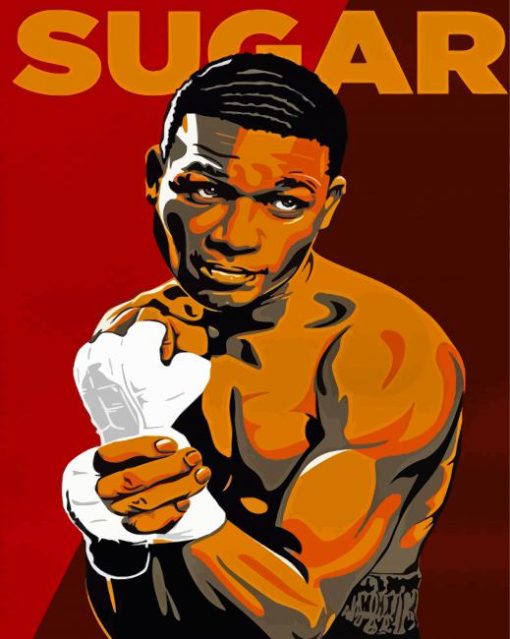 The Boxer Sugar Ray Robinson Diamond Painting