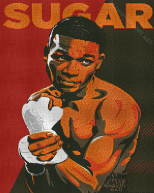 The Boxer Sugar Ray Robinson Diamond Painting