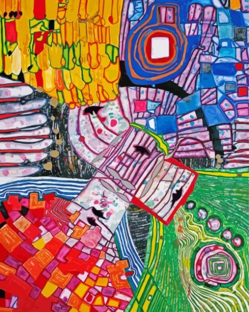 The Four Antipodes By Hundertwasser Diamond Painting