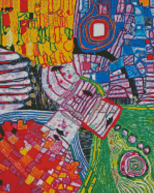 The Four Antipodes By Hundertwasser Diamond Painting