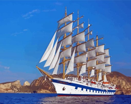 The Square Rigger Ship Diamond Painting