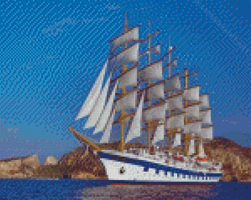 The Square Rigger Ship Diamond Painting