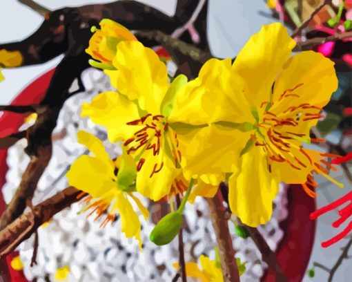 The Yellow Blossom Diamond Painting